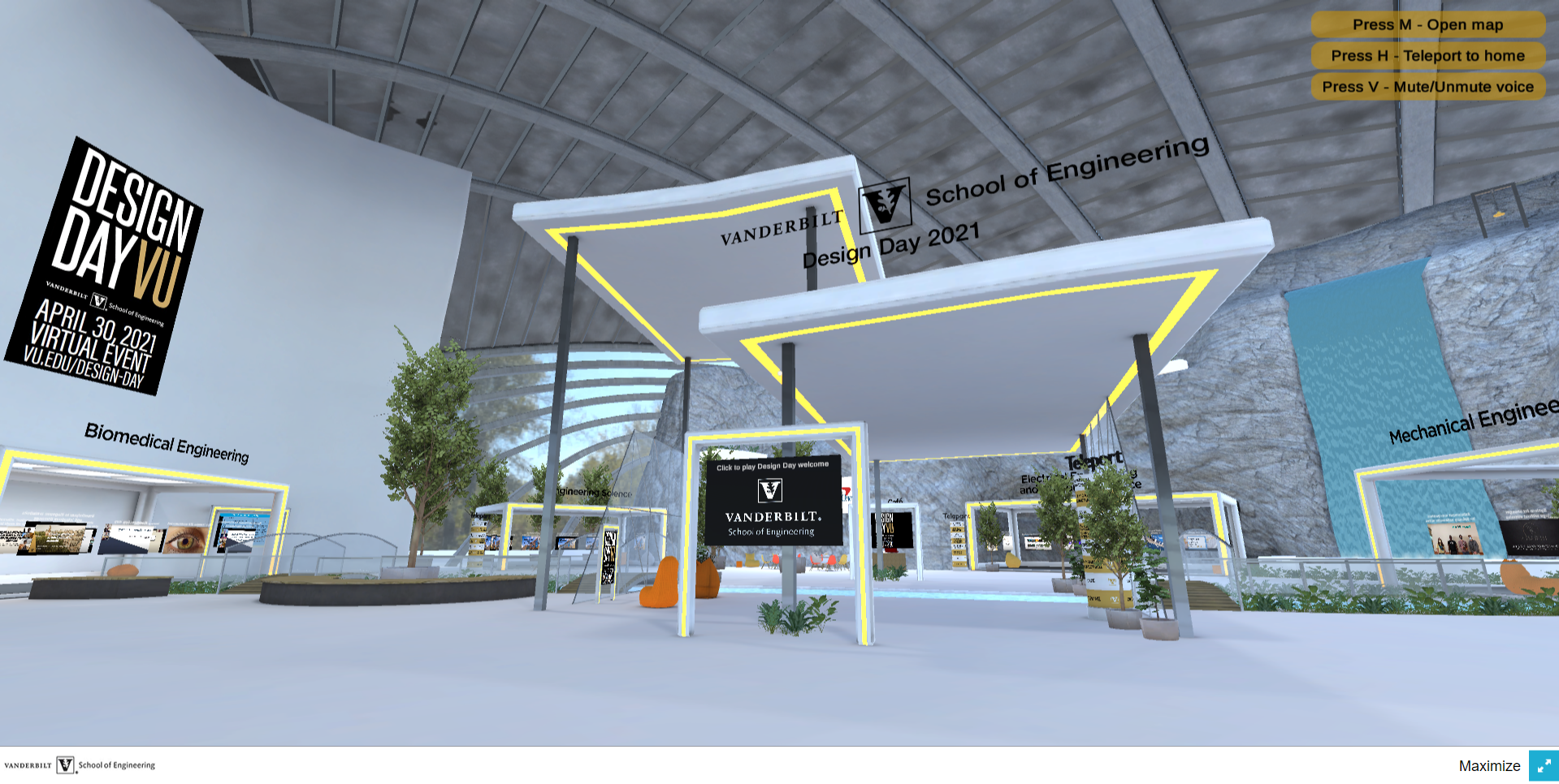 Virtual event showroom